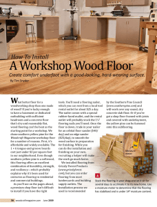 How to Install a Workshop Wood Floor