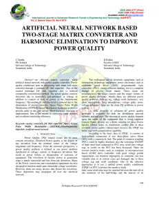 artificial neural network based two-stage matrix converter