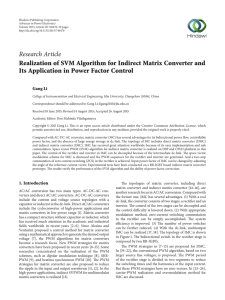 Realization of SVM Algorithm for Indirect Matrix Converter and Its