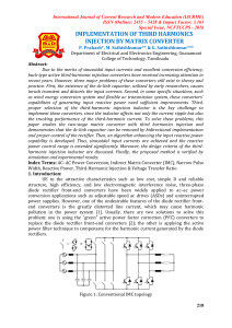 implementation of third harmonics injection by matrix converter