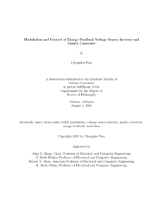 Modulation and Control of Energy Feedback Voltage Source Inverter