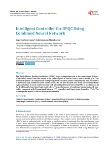 Intelligent Controller for UPQC Using Combined Neural Network