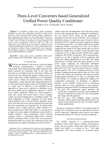 Three-Level Converters based Generalized Unified Power Quality