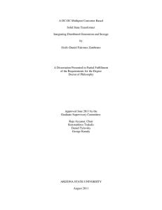 A DC-DC Multiport Converter Based Solid State Transformer