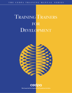 Training of Trainers for Development Manual