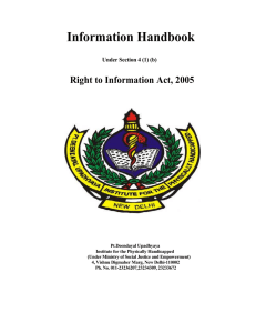 Information Handbook - Pt. Deendayal Upadhyaya Institute for the