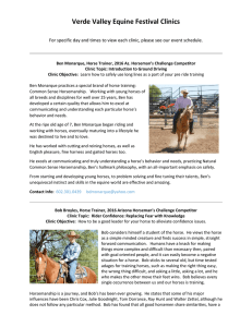Clinics Offered - Verde Valley Equine Festival