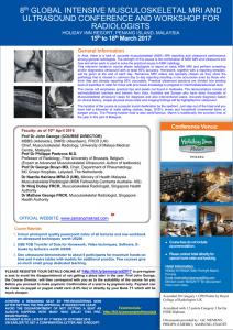 Flyer - Global Musculoskeletal MRI and Ultrasound Courses in