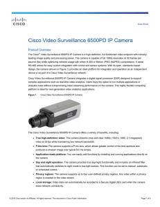 Cisco Video Surveillance 6500PD IP Camera Data Sheet