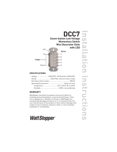 DCC7 Seven-button Low Voltage Momentary Switch