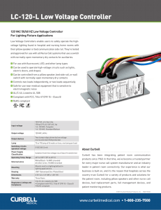 LC-120-L Low Voltage Controller - Curbell Medical Products, Inc.