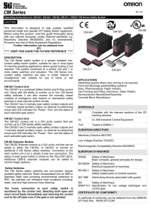 CM-Series Non-Contact Safety Interlock Switches and Controllers