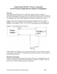 Chassis Plans PICMG 1.3 Power Connection For PCI
