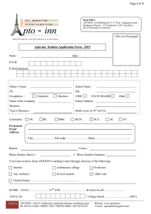 Aptoinn 2015 Application form
