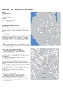 Directions - Silex Microsystems AB, Sweden