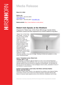 Media Release - Hirshhorn Museum and Sculpture Garden