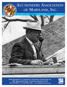 auctioneers association of maryland, inc.