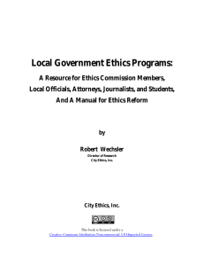 Local Government Ethics Programs