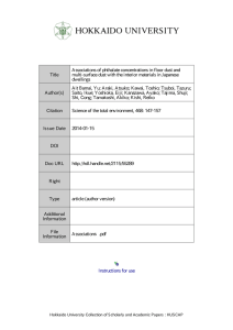 Associations of phthalate concentrations in floor dust and multi