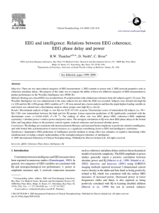 EEG and intelligence: Relations between EEG coherence, EEG