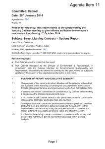 Street Lighting Maintenance and Improvement Contract