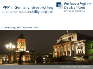 street-lighting and other sustainability projects