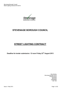 Street Lighting Tender - Stevenage Borough Council