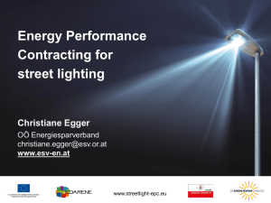 Energy Performance Contracting for street lighting