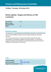 Street Lighting - Supply and Delivery of LED Luminaries