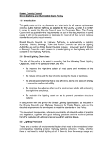 county council`s street lighting policy