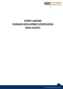 Street Lighting Specification - Cambridgeshire County Council