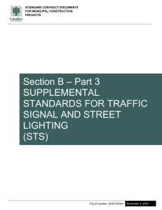 Traffic Signals and Street Lighting Specifications