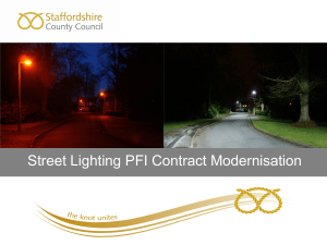 Street Lighting PFI Contract Modernisation