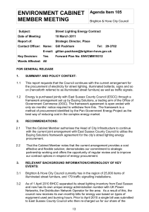 Item 105 Street Lighting Energy Contract