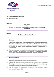 Contract Authorisation Report