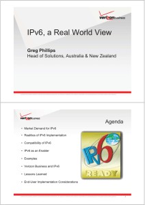 IPv6, a Real World View