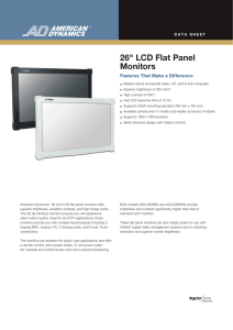 American Dynamics 26" LCD Monitor Data Sheet A4