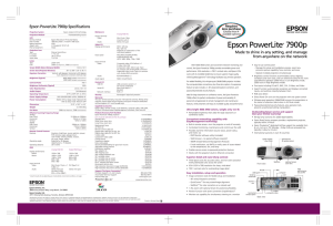 PowerLite 7900NL Catalog Sheet