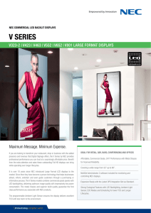 New V Series Displays Guide English – PDF