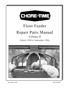 Floor Feeder Repair Parts Manual - Chore-Time