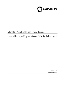 MDE-4422 Gasboy Installation/Operation/Parts Manual for Model