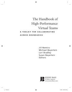 The Handbook of High-Performance Virtual Teams
