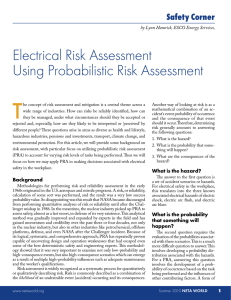 Electrical Risk Assessment Using Probabilistic Risk Assessment