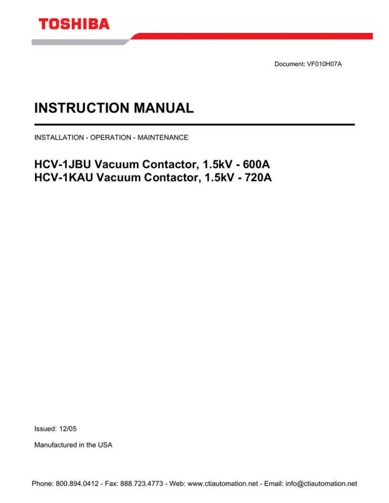 Toshiba Medium Voltage Vacuum Circuit Breakers Distributors