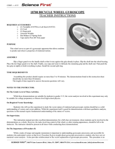 18700 bicycle wheel gyroscope teacher instructions