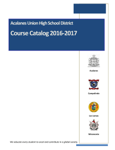 AUHSD Course Catalog - Acalanes Union High School District