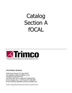 Catalog Section A fOCAL - Top Notch Distributors, Inc.