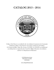 catalog 2013 – 2014 - College of the Desert