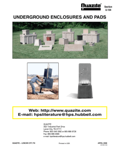 underground enclosures and pads