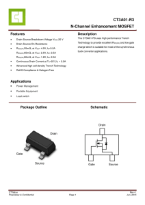 CT3A01-R3 N-Channel Enhancement MOSFET